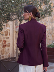 Sculpted-Collar Blazer