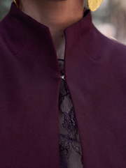 Sculpted-Collar Blazer