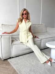 Belted Wrap Trouser Suit