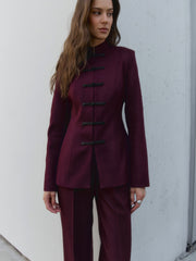 Frog-Closure Tailored Suit