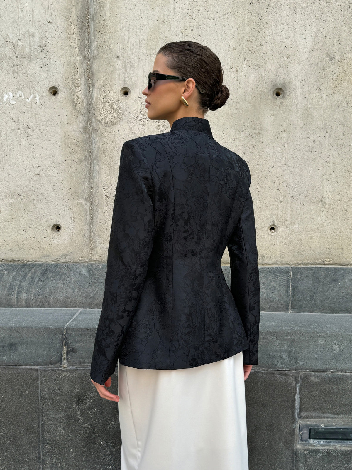 Jacquard Mandarin Blazer