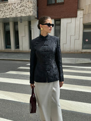Jacquard Mandarin Blazer