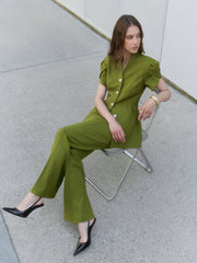 Sculpted-Sleeve Suit
