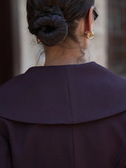 Plum Statement-Collar Blazer