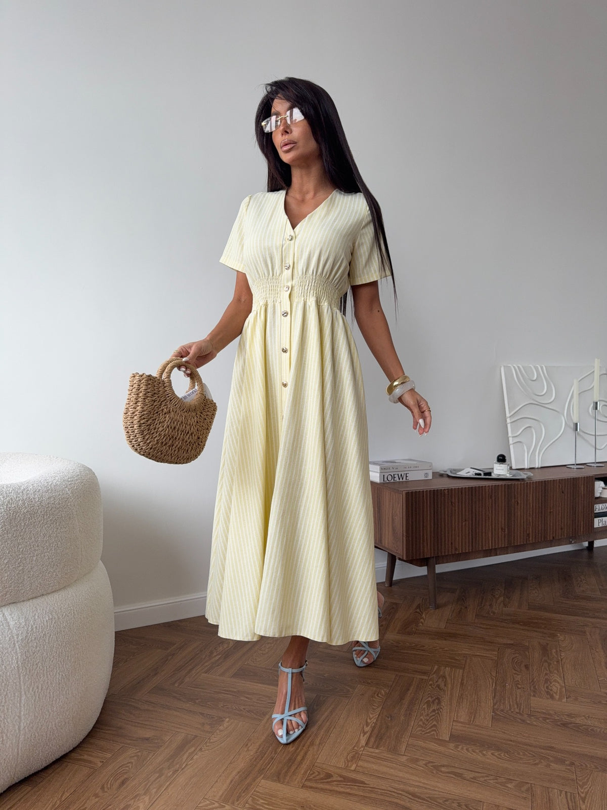 Striped Midi Dress